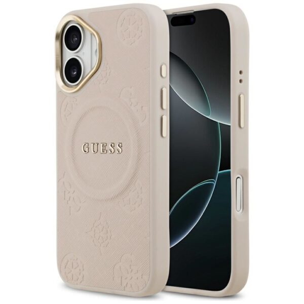 f45732cabc85fd2a3e6f4b83d01155f0 GUESS case for IPHONE 17 compatible with MagSafe GUHMP17SPSAMSECP (PU W/ Peony Hot Stamp) pink