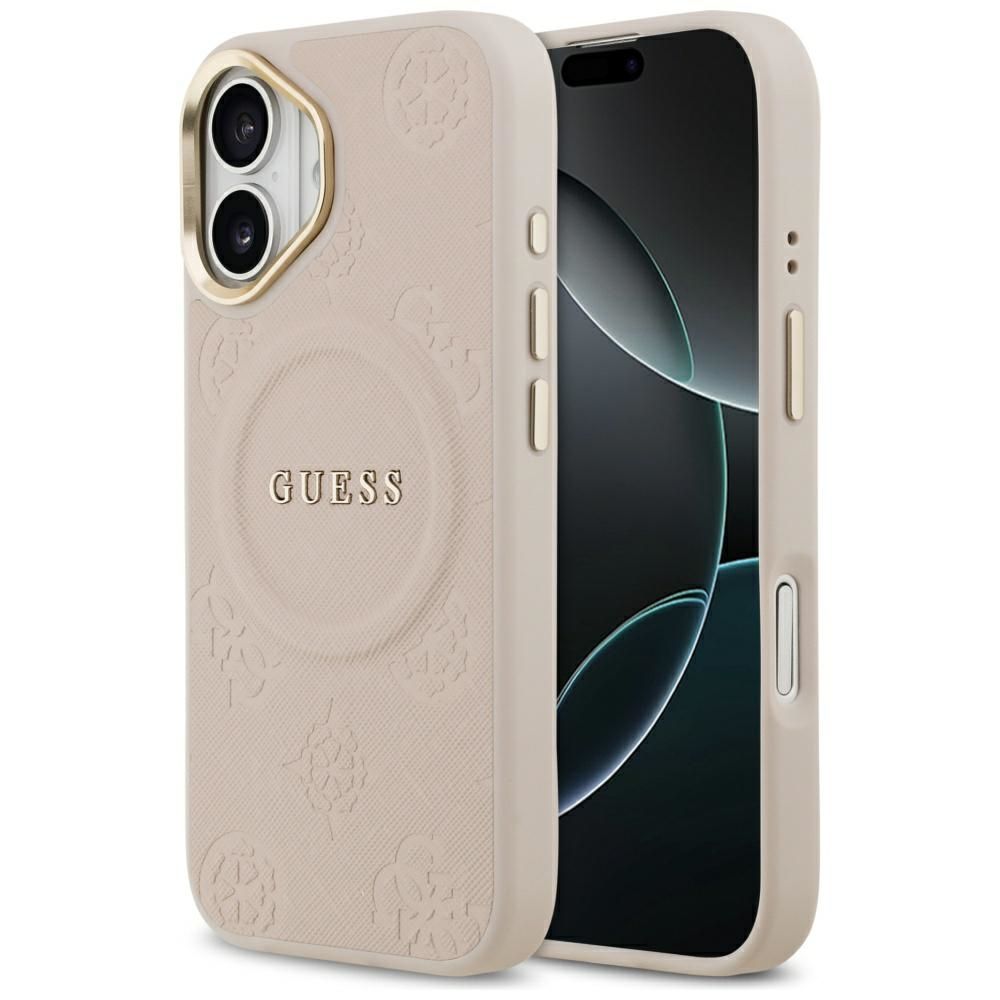 f45732cabc85fd2a3e6f4b83d01155f0 GUESS case for IPHONE 17 compatible with MagSafe GUHMP17SPSAMSECP (PU W/ Peony Hot Stamp) pink
