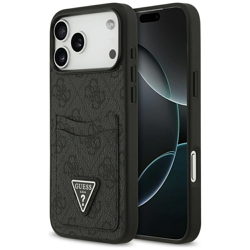 f4d3c0aa6d52ac70c318e916f094dc61 GUESS case for IPHONE 17 Pro Max GUHCP17XP4TPK (4G Double Card Triangle) black