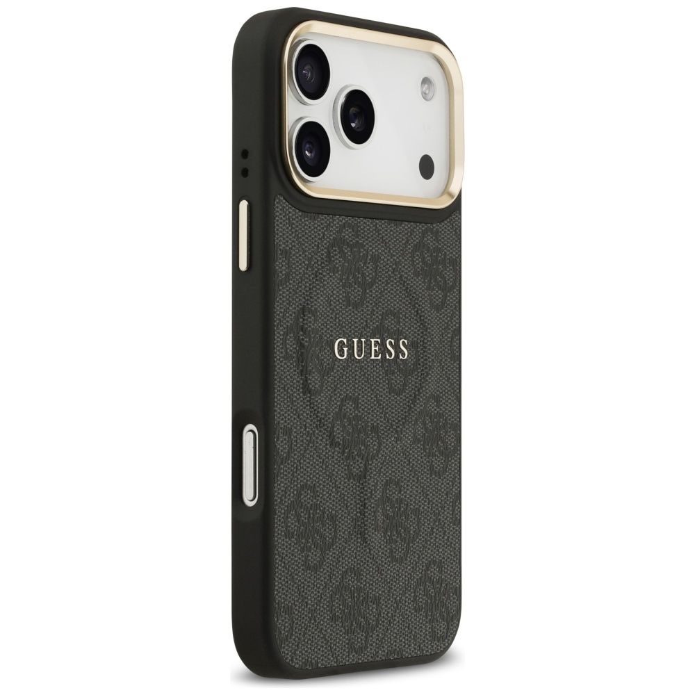 GUESS case for IPHONE 17 Pro Max compatible with MagSafe GUHMP17XP4MSEGCK (PU 4G W/ Classic) black