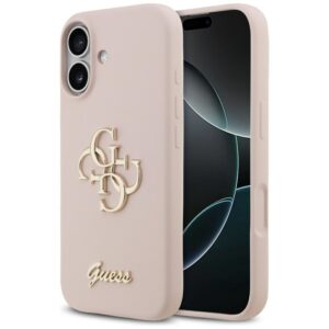 GUESS case for IPHONE 17 GUHCP17SSC4GSMP (Silicone W/ Big 4G Script) pink