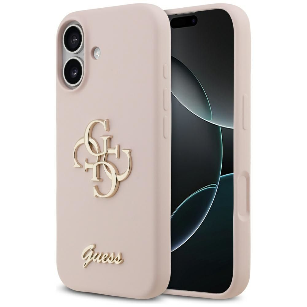 GUESS case for IPHONE 17 GUHCP17SSC4GSMP (Silicone W/ Big 4G Script) pink