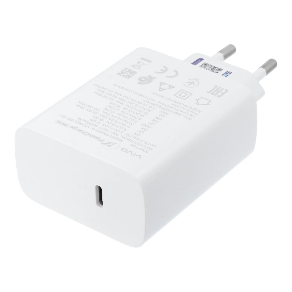 Γνήσιος Φορτιστής VIVO Flash Charge USB-C 120W Λευκός (Bulk)