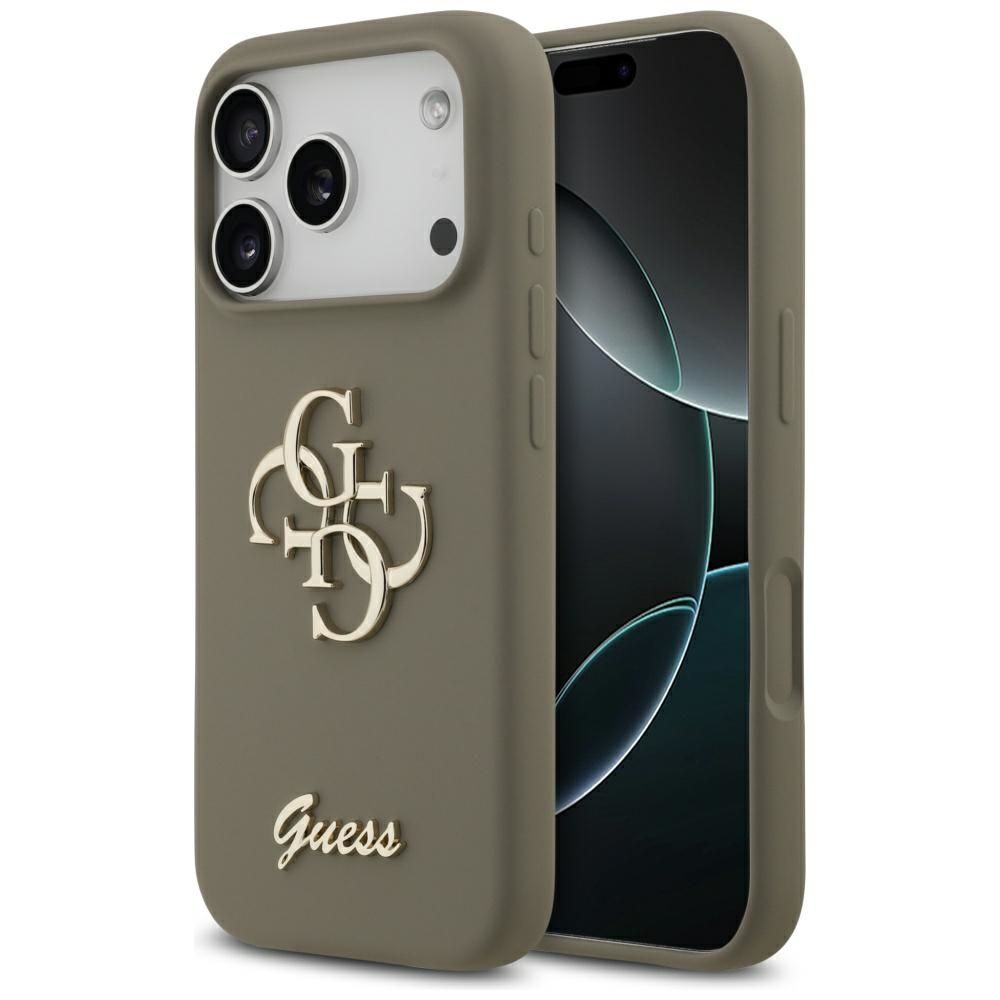 f7131b4476bbc91305455143d87745dd GUESS case for IPHONE 17 Pro Max GUHCP17XSC4GSMW (Silicone W/ Big 4G Script) brown