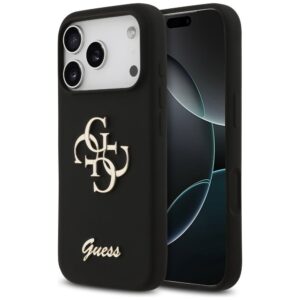 GUESS case for IPHONE 17 Pro GUHCP17LSC4GSMK (Silicone W/ Big 4G Script) black