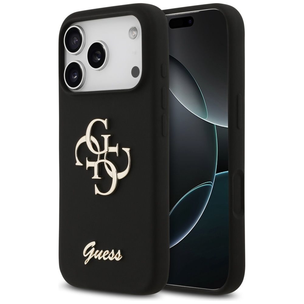 GUESS case for IPHONE 17 Pro GUHCP17LSC4GSMK (Silicone W/ Big 4G Script) black