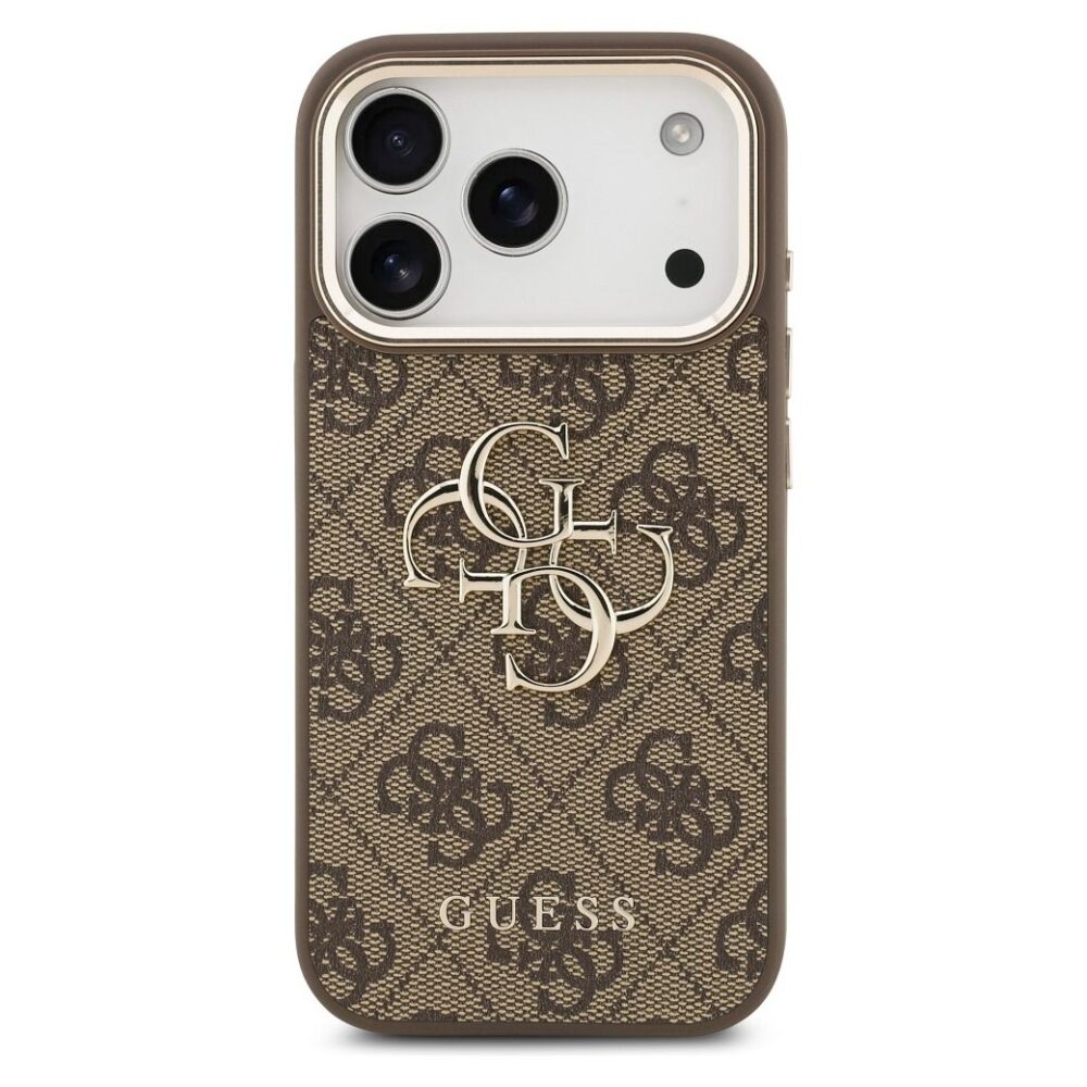 f7b3dd76506dee69cbba06a421a9ea87 GUESS case for IPHONE 17 Pro GUHCP17L4GMGCBR (PU W/ Big 4G Classic Logo) gold brown