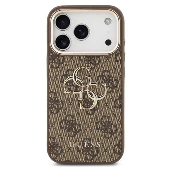 f7b3dd76506dee69cbba06a421a9ea87 GUESS case for IPHONE 17 Pro GUHCP17L4GMGCBR (PU W/ Big 4G Classic Logo) gold brown