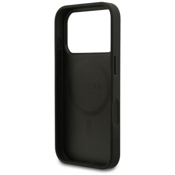 f7d74d838334df0f1fbb6d3b01478c1a GUESS case for IPHONE 17 Pro compatible with MagSafe GUHMP17LG4GFRK (PU 4G Ring Classic Logo) black