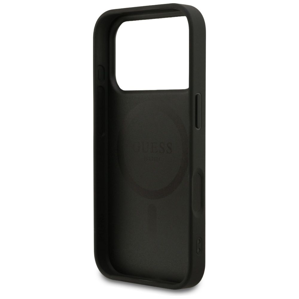 f7d74d838334df0f1fbb6d3b01478c1a GUESS case for IPHONE 17 Pro compatible with MagSafe GUHMP17LG4GFRK (PU 4G Ring Classic Logo) black