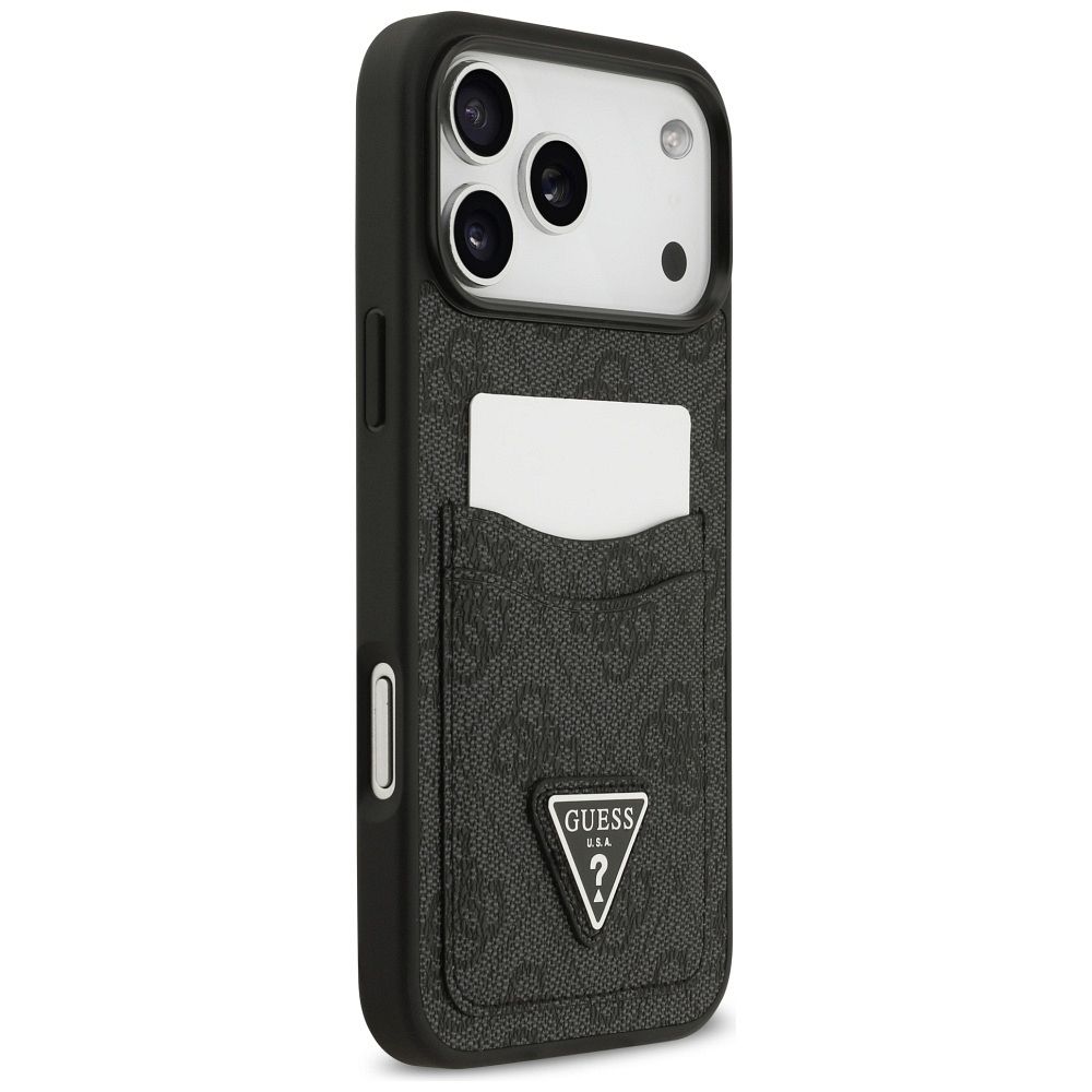 f98557745512a6fcb3997bb86250e979 GUESS case for IPHONE 17 Pro Max GUHCP17XP4TPK (4G Double Card Triangle) black