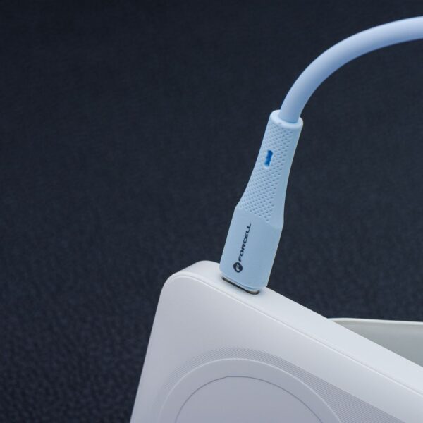 f9e6bdd95a526db144deddd5ed11f57b FORCELL F-ENERGY C347 cable Type C to Type C QC4.0 PD 5A 100W Silicone 1 m blue