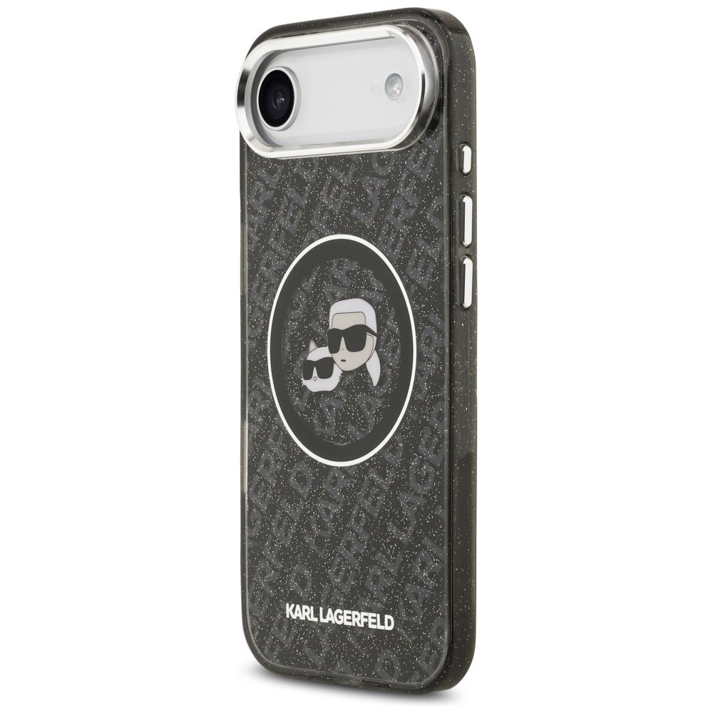 fa2c71c926176e2810cfd096423b9d89 KARL LAGERFELD case for IPHONE 17 Air compatible with MagSafe KLHMP17MHMKBKCHOK (IML Glitter K&C Heads Logo) black