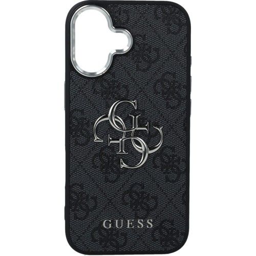 fbcf484606ba3552612688f6f45b2991 GUESS case for IPHONE 17 GUHCP17SP4G4SMCK (4G PU Leather Case with Big 4G and Classic Logo and Silver Metal Camera Frame) black