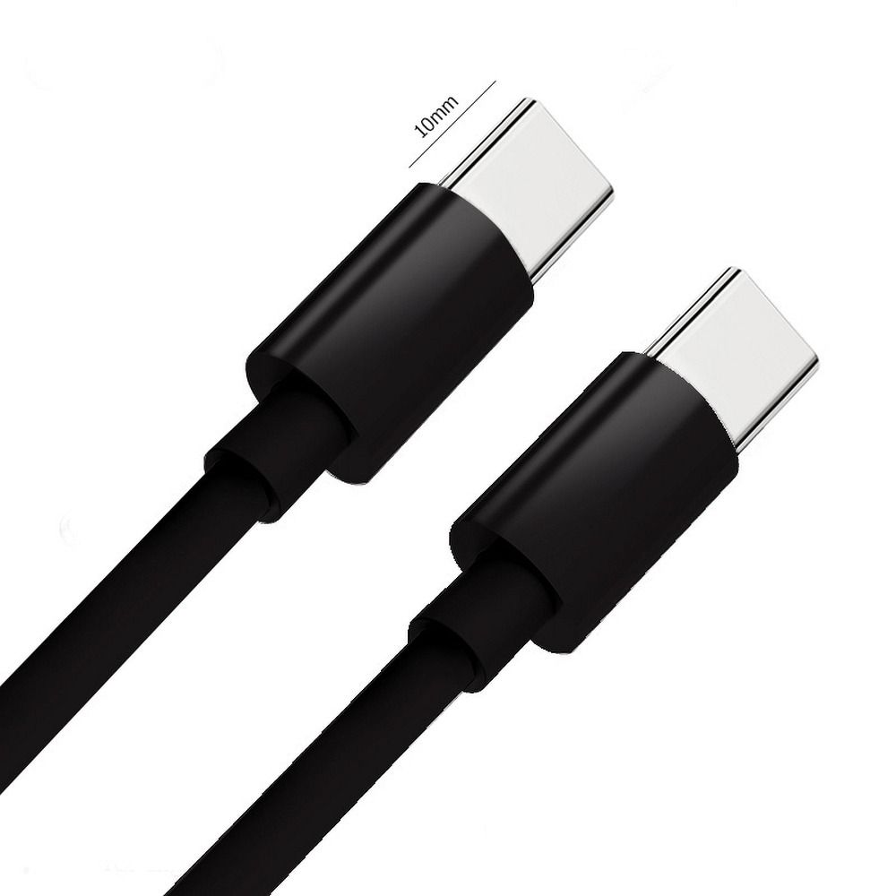 fc3daabdbe036994df4f6308b26ae072 Cable Type C to Type C PD QC 3A 60W C296 (long conector 8mm) 1 m black