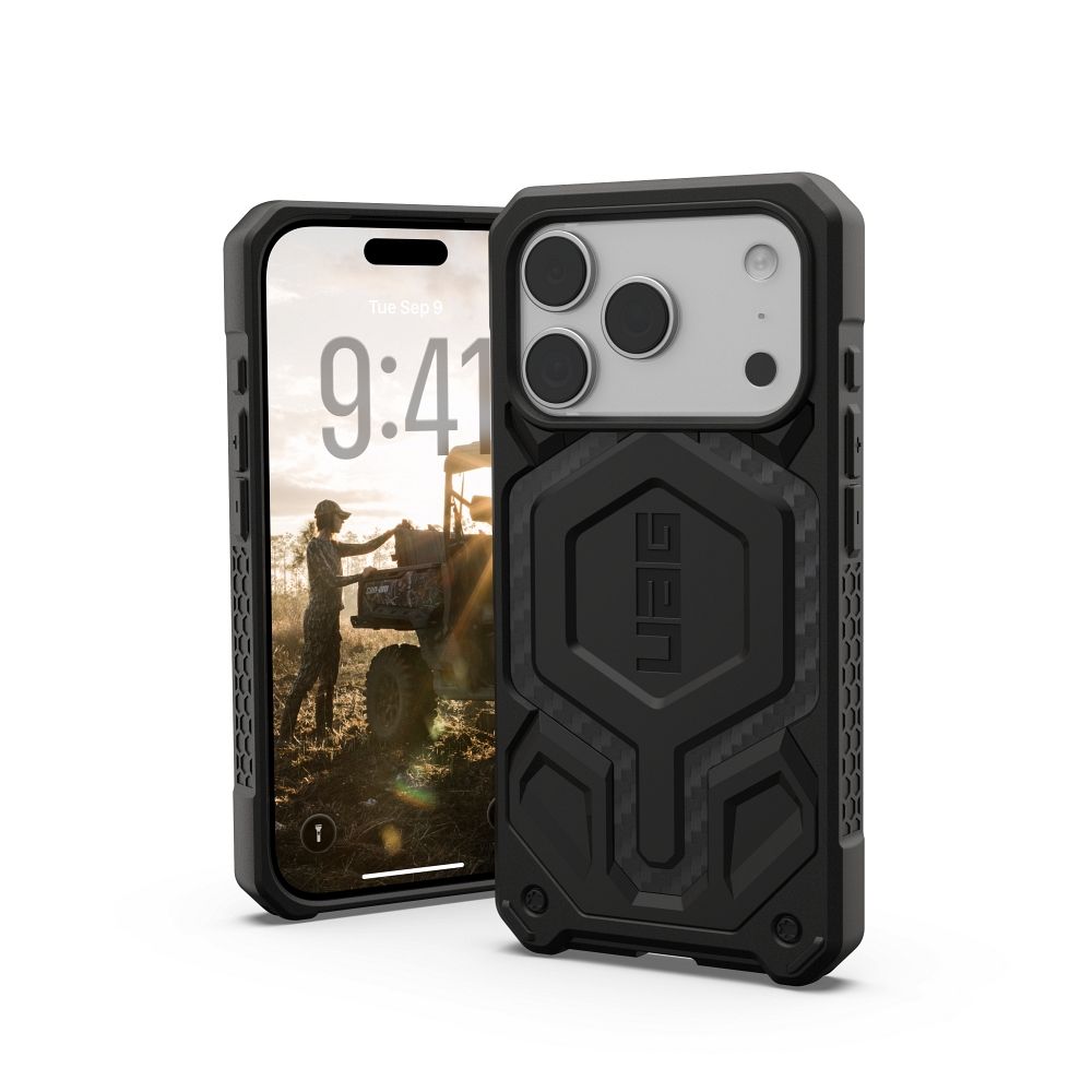fcbd9521f5785c81766cc3b42144d3db UAG Urban Armor Gear case MONARCH PRO compatible with MagSafe for IPHONE 17 Pro carbon fiber