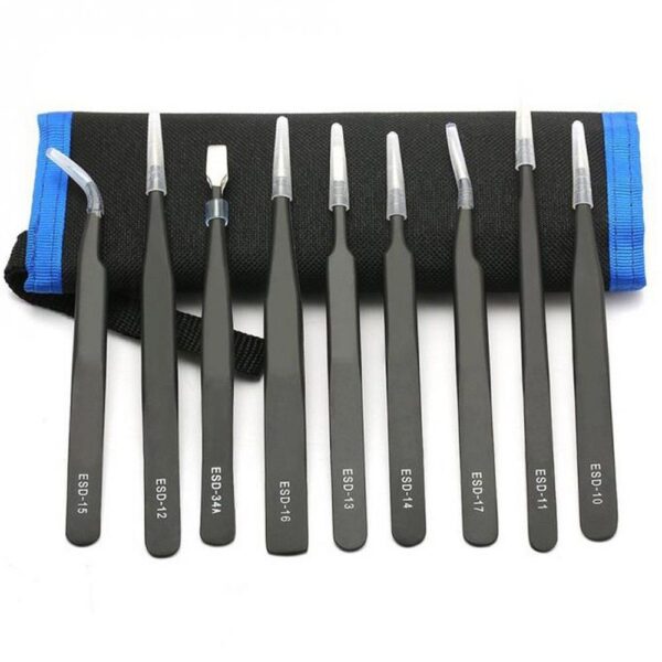 UF-TOOLS - ESD-9 Tweezers Set (9 pcs)