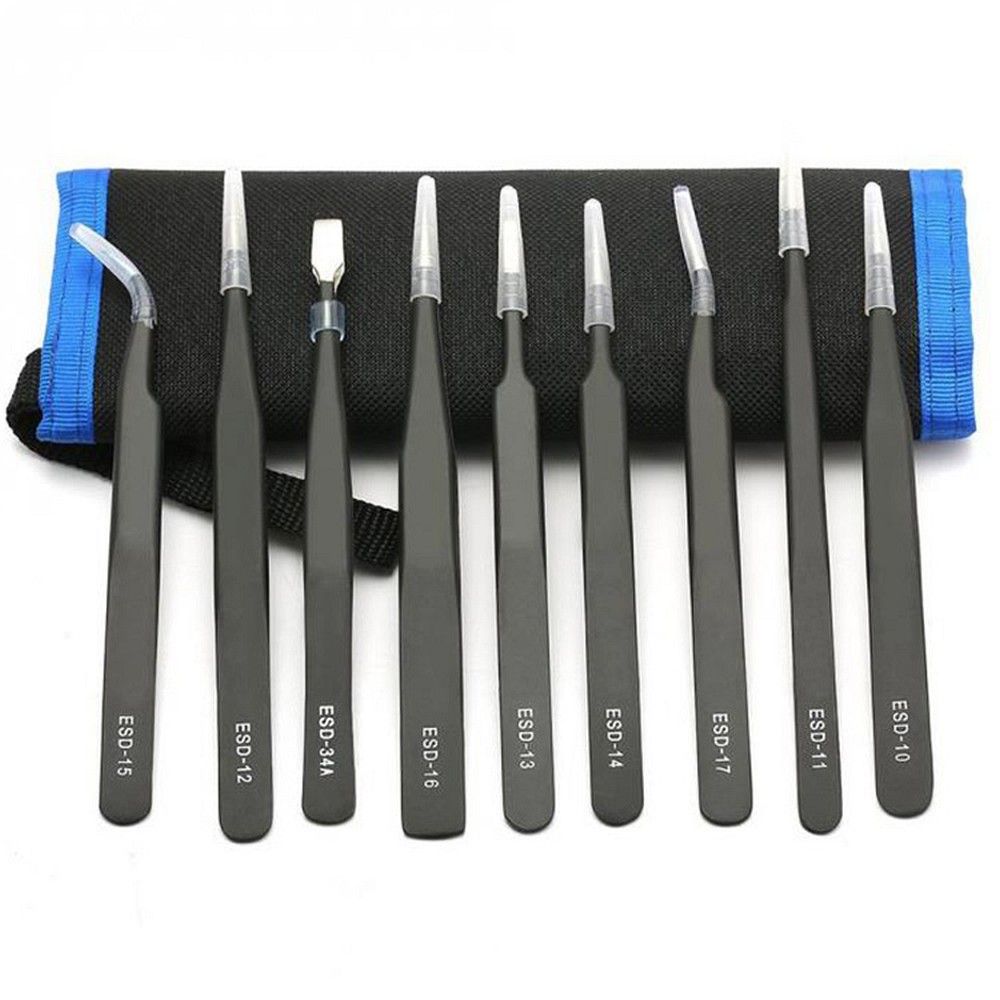 UF-TOOLS - ESD-9 Tweezers Set (9 pcs)