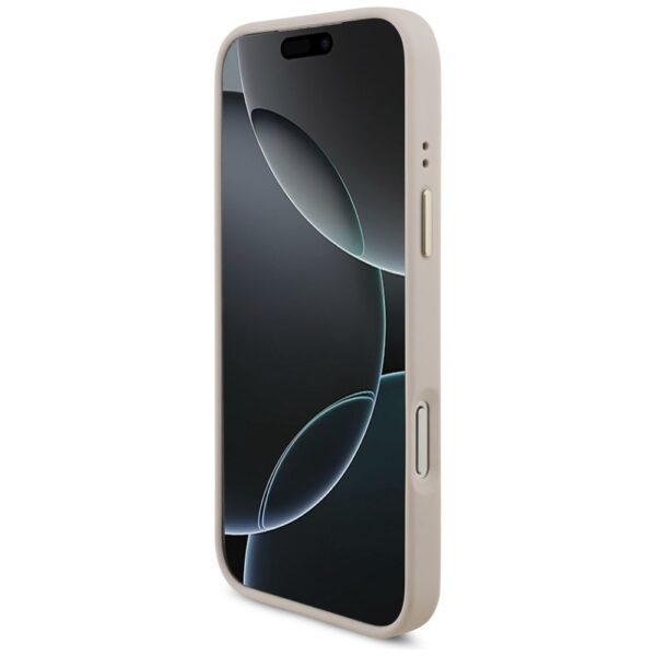 ff576ed301e74b21243cadf51816c91a GUESS case for IPHONE 17 Pro Max compatible with MagSafe GUHMP17XP4G4TCSP (PU W/ Triangle Logo & Big Strap Metal Buttons) pink