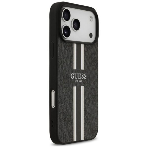 GUESS case for IPHONE 17 Pro Max compatible with MagSafe GUHMP17XP4RPSK (4G Printed Stripes) black