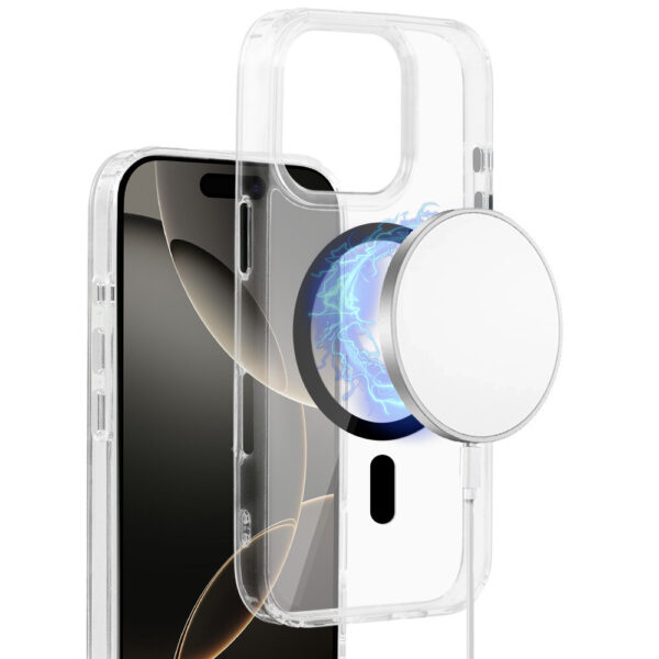Glossy Magsafe Clear Case do Iphone 16 Pro Max black