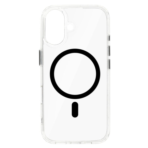 Glossy Magsafe Clear Case do Iphone 16 black