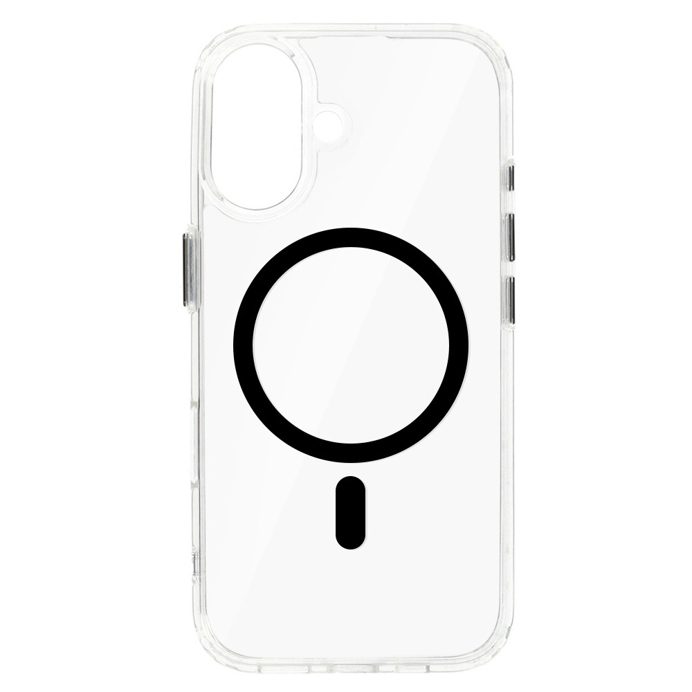 Glossy Magsafe Clear Case do Iphone 16 black