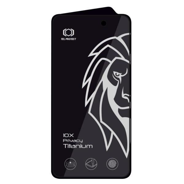 Tempered glass Tel Protect 10X Privacy Titanium for Iphone 17 Pro Max