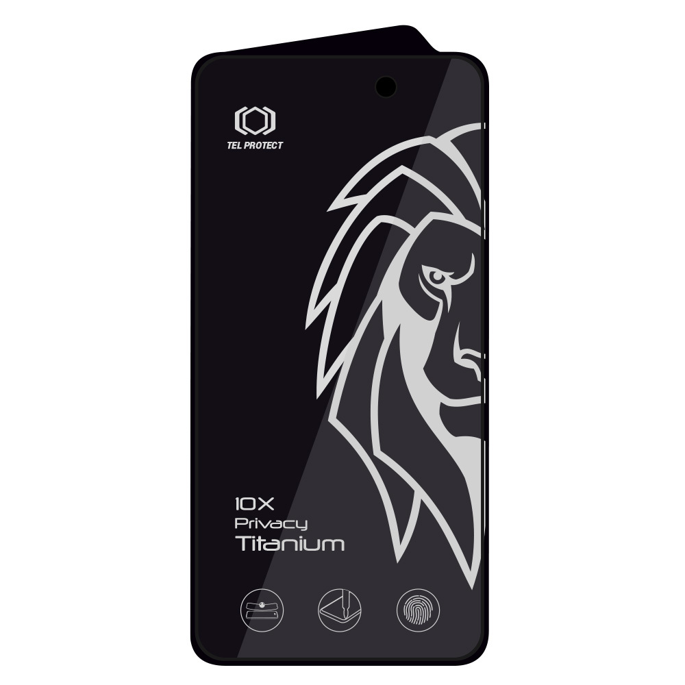 Tempered glass Tel Protect 10X Privacy Titanium for Iphone 17 Pro Max