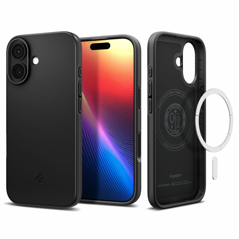 Case SPIGEN Thin Fit Mag Magsafe  ACS10373 for Iphone 17 - Black