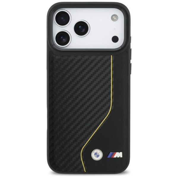 Original Case BMW M Carbon Line & Logo MagSafe for iPhone 17 Pro Max yellow