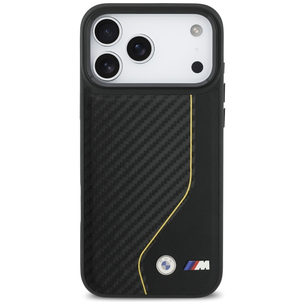 Original Case BMW M Carbon Line & Logo MagSafe for iPhone 17 Pro Max yellow