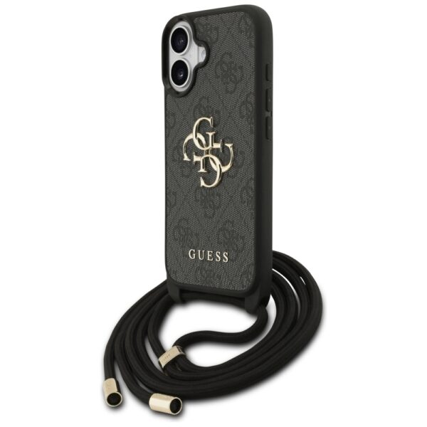 Original Case GUESS 4G Big Logo Cord Stap Crossbody for Iphone 17 black