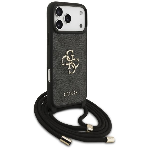 Original Case GUESS 4G Big Logo Cord Stap Crossbody for Iphone 17 Pro Max black