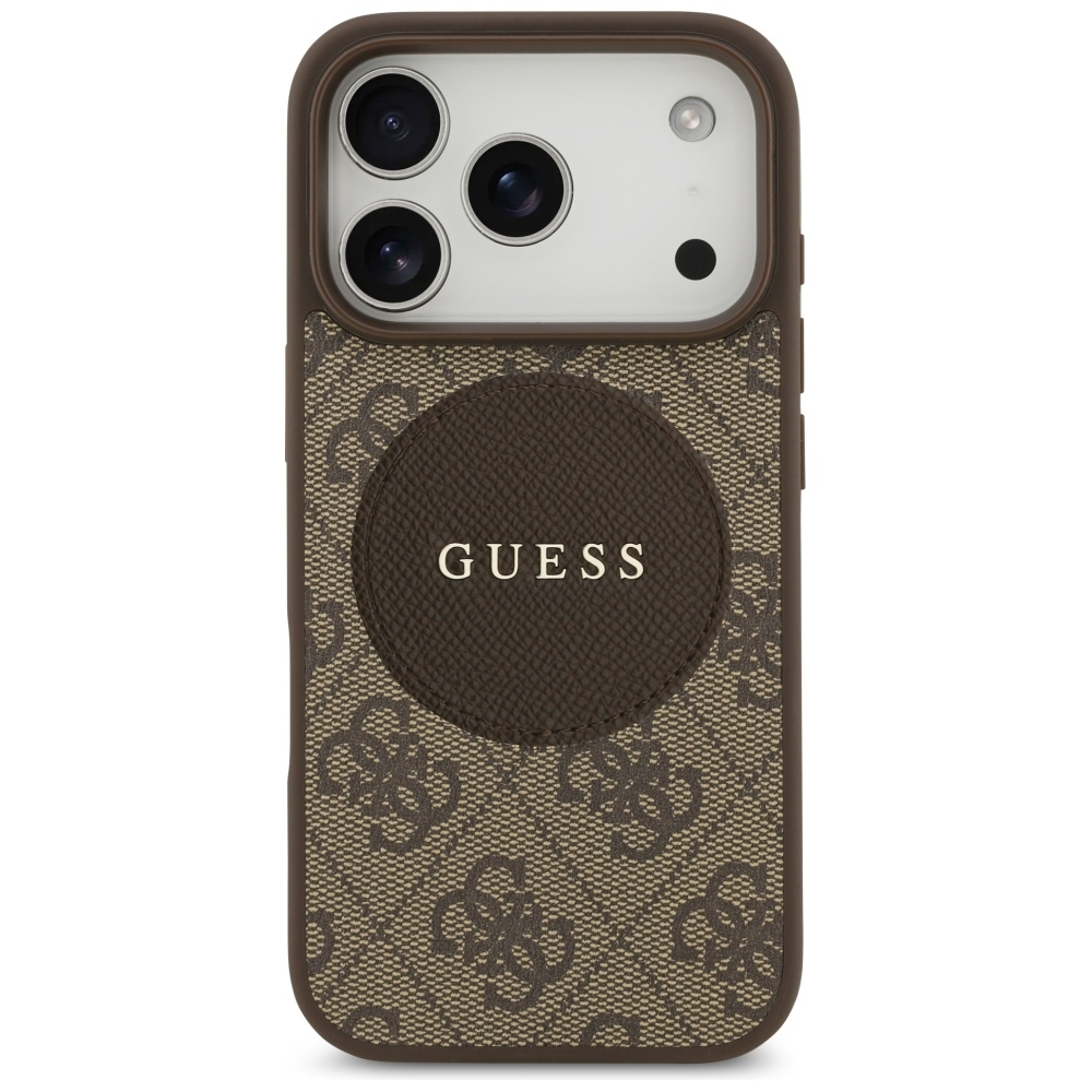 foto_add-330005 Original Case GUESS 4G Circle Classic Logo MagSafe for Iphone 17 Pro brown
