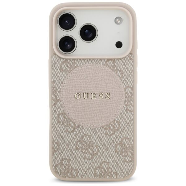 Original Case GUESS 4G Circle Classic Logo MagSafe for Iphone 17 Pro pink