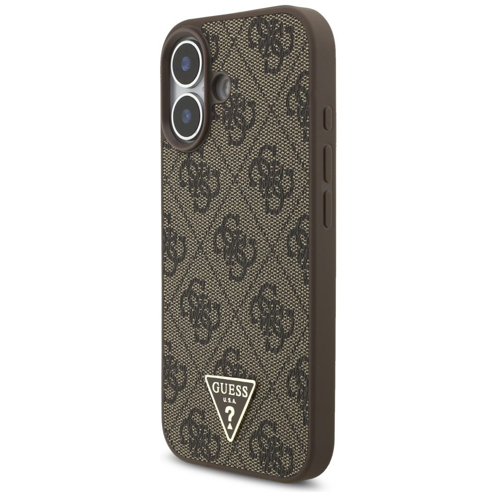Original Case GUESS 4G Strap Triangle Logo MagSafe for Iphone 17 brown