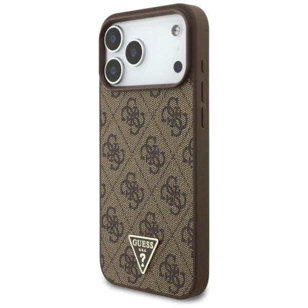 foto_add-330082 Original Case GUESS 4G Strap Triangle Logo MagSafe for Iphone 17 Pro Max brown