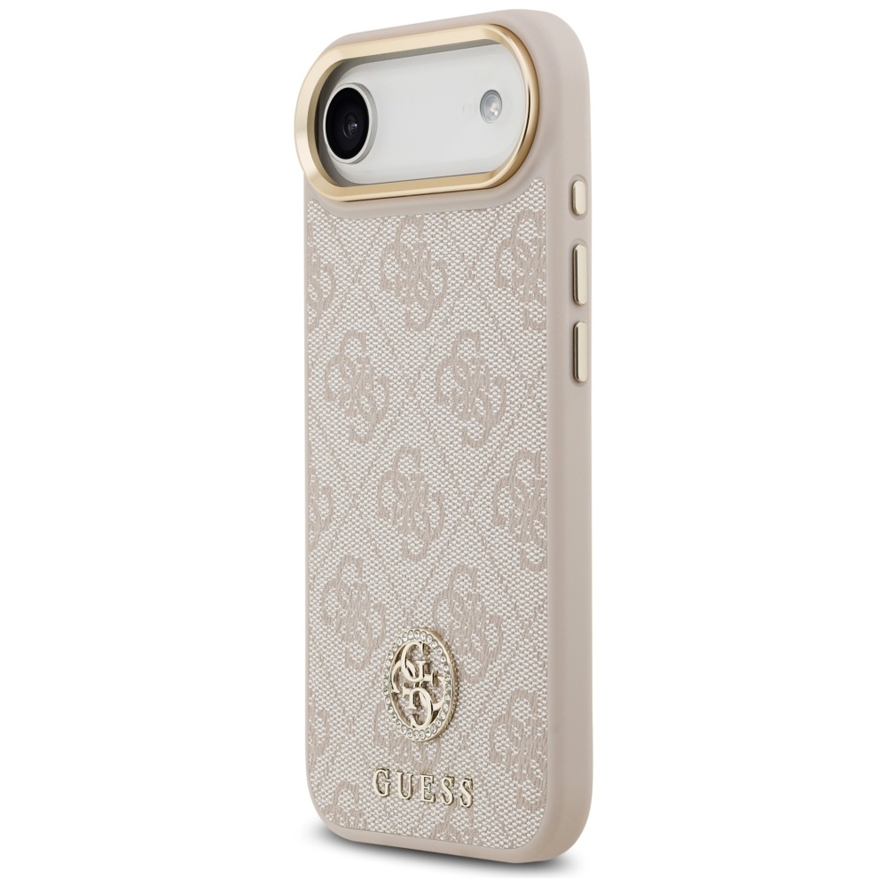 foto_add-330088 Original Case GUESS 4G Strass Logo & Big Strap Metal Buttons MagSafe for Iphone 17 Air pink