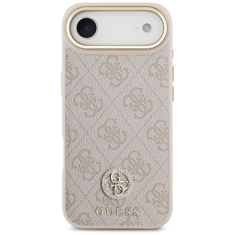 foto_add-330089 Original Case GUESS 4G Strass Logo & Big Strap Metal Buttons MagSafe for Iphone 17 Air pink