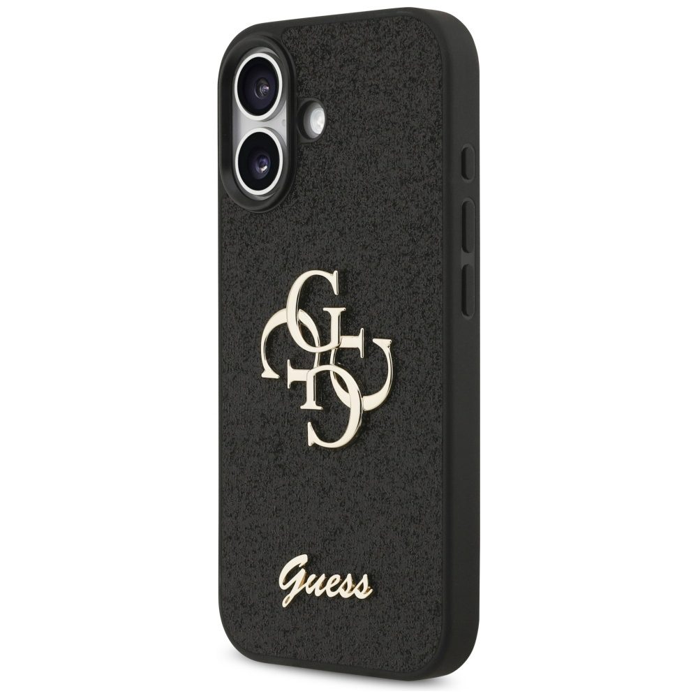 Original Case GUESS Fixed Glitter Big 4G for Iphone 17 black