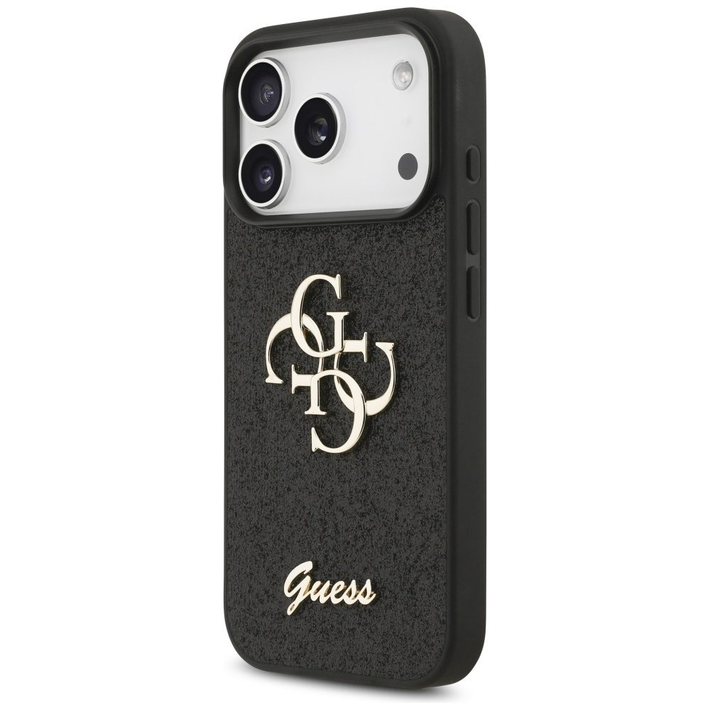 Original Case GUESS Fixed Glitter Big 4G for Iphone 17 Pro black
