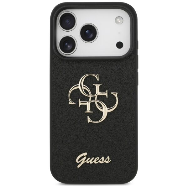 Original Case GUESS Fixed Glitter Big 4G for Iphone 17 Pro black