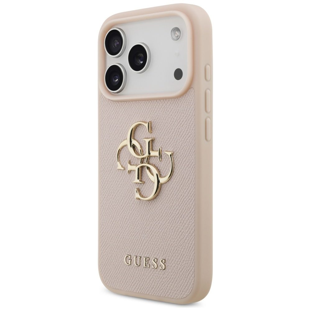 foto_add-330204 Original Case GUESS Grained Big 4G & Classic Logo for Iphone 17 Pro pink