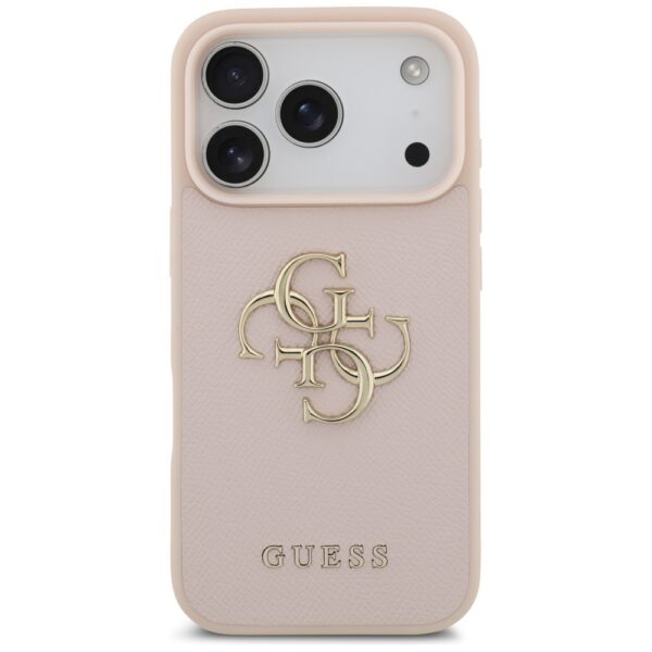 Original Case GUESS Grained Big 4G & Classic Logo for Iphone 17 Pro pink
