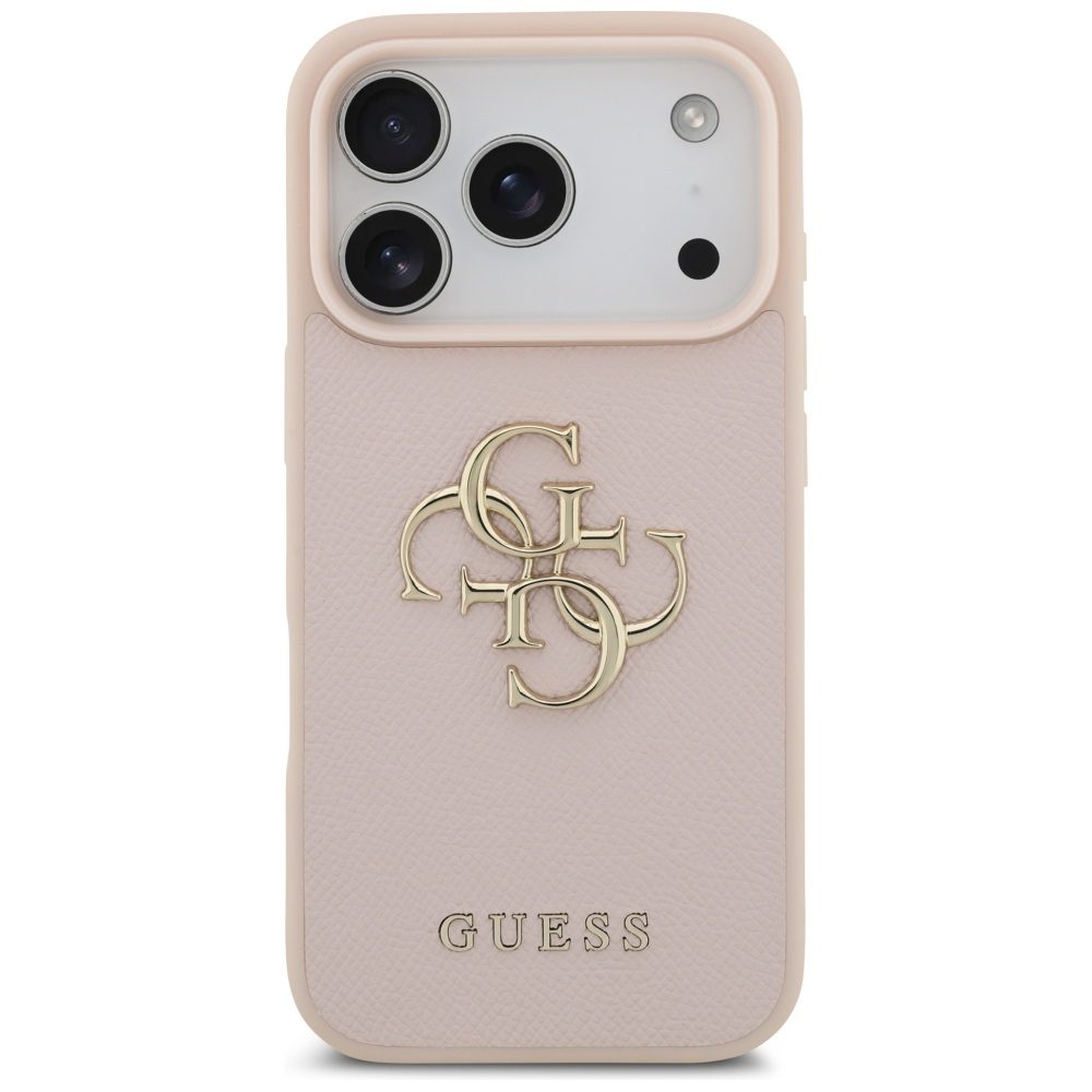 foto_add-330205 Original Case GUESS Grained Big 4G & Classic Logo for Iphone 17 Pro pink