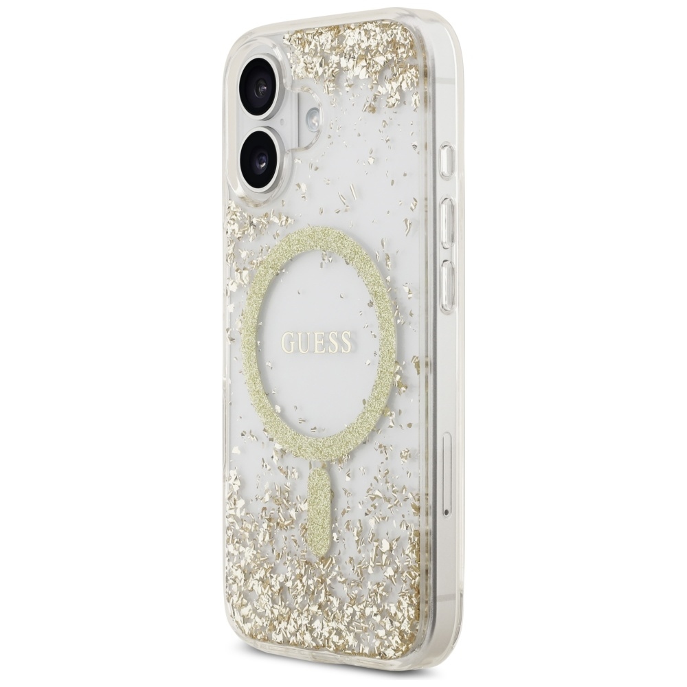 foto_add-330274 Original Case GUESS Resin Bottom Glitter MagSafe for Iphone 17 gold
