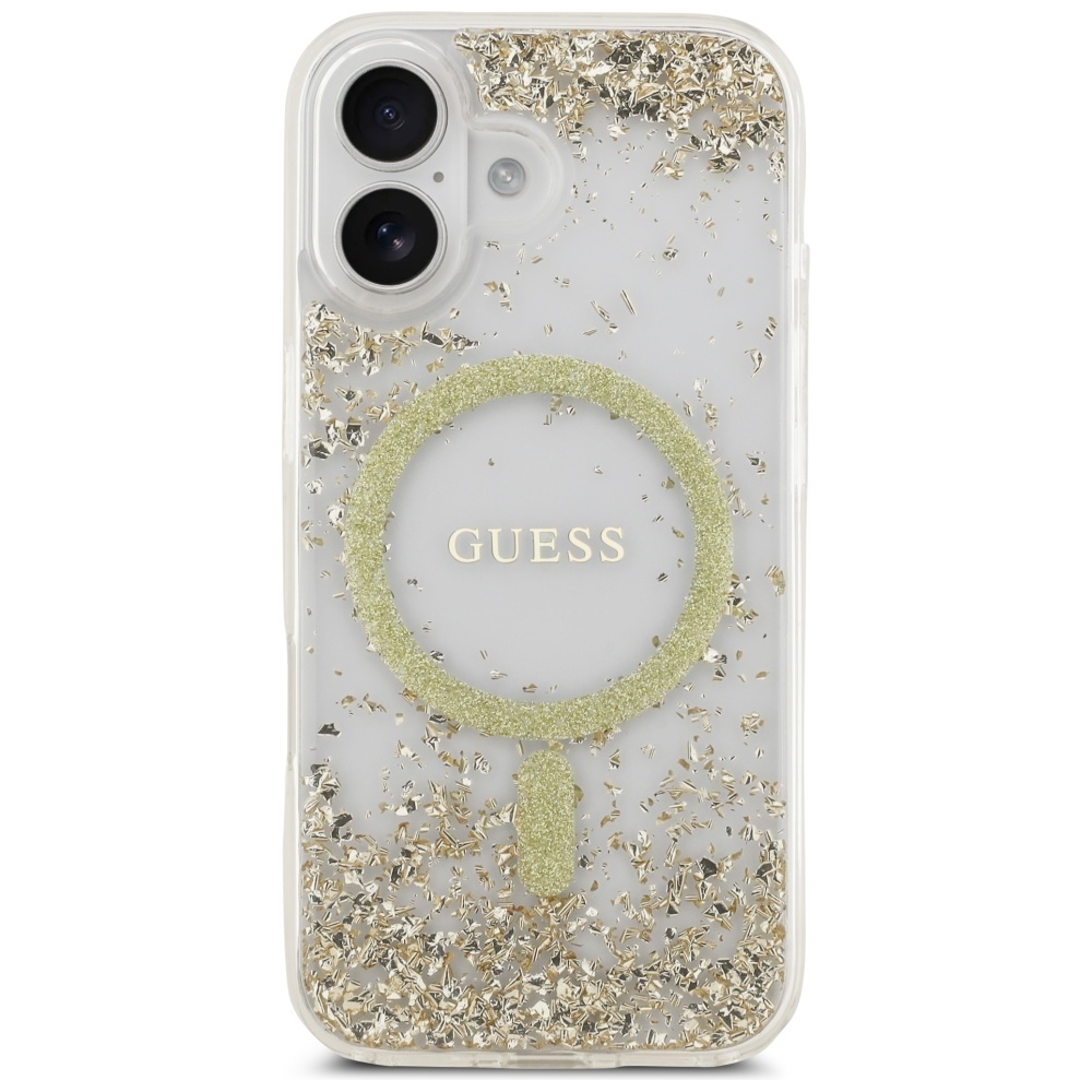 foto_add-330275 Original Case GUESS Resin Bottom Glitter MagSafe for Iphone 17 gold