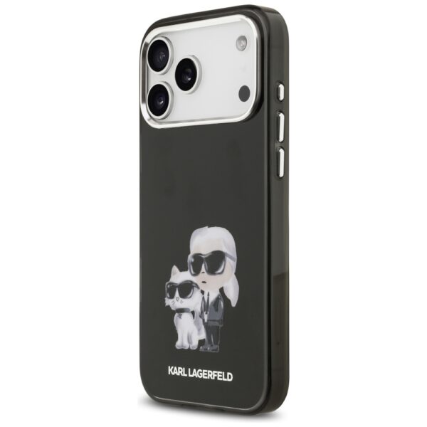 Original Pouch KARL LAGERFELD IML Aquarelle Choupette & Logo Magsafe for Iphone 17 Pro Max black