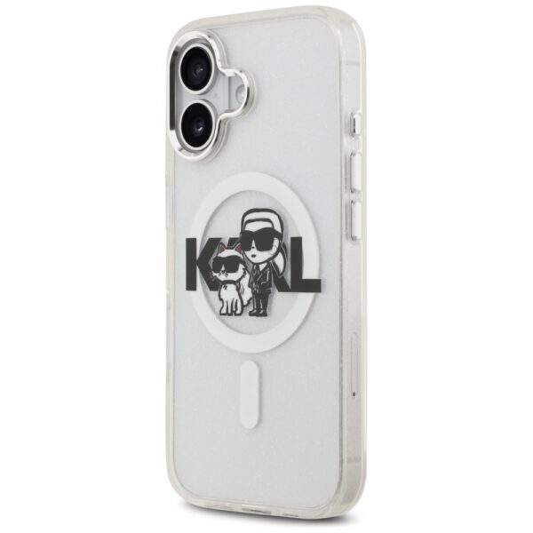 foto_add-330344 Original Pouch KARL LAGERFELD IML Glitter Karl & Choupette Sketch Logo Magsafe for Iphone 17 transparent